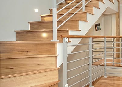 Blackbutt Australian timber on beautiful staircase in Perth home