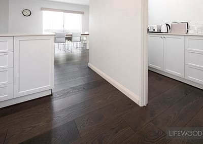 French Oak flooring in kitchen area and dining