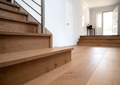 Smoked French Oak Flooring Stairs 1