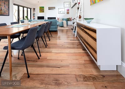 Marri hardwood timber flooring dining & kitchen