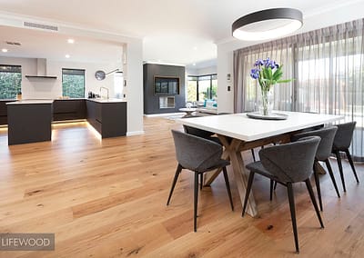 Natural French Oak Flooring Dining