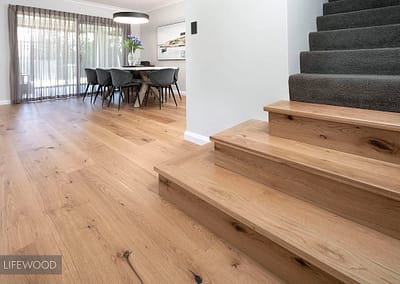 Natural French Oak Flooring Stairs 1